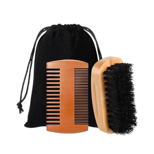 Beard Brush and Comb Set - Beard Grooming Kit